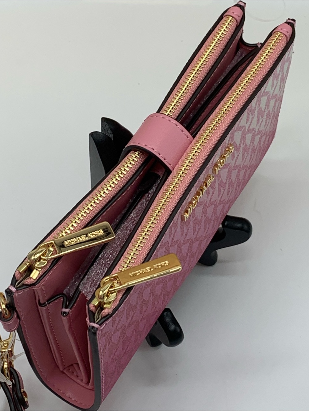 Michael Kors Cornation Ombré MK Logo Wristlet/ wallet with Gold Hardware - Picture 6 of 13